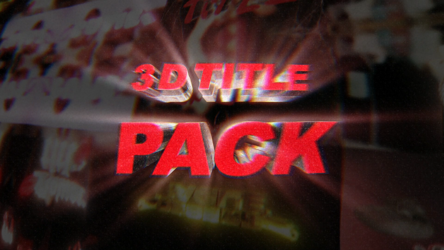 ULTIMATE 3D TITLE PACK